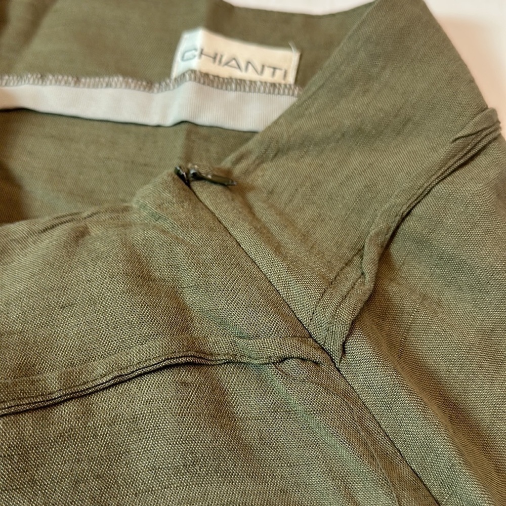 Olive Linen Blend Tiered Midi Skirt | Coastal Resort · Quiet Luxury - Picture 5 of 9